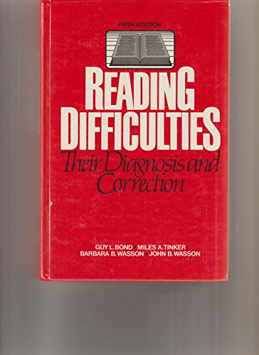 Stock image for READING DIFFICULTIES: Their Diagnosis and Correction for sale by Russ States