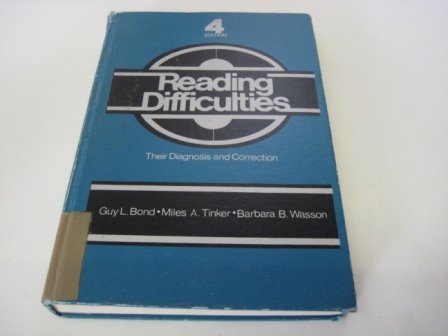 Beispielbild fr Reading Difficulties : Their Diagnosis and Correction zum Verkauf von Better World Books