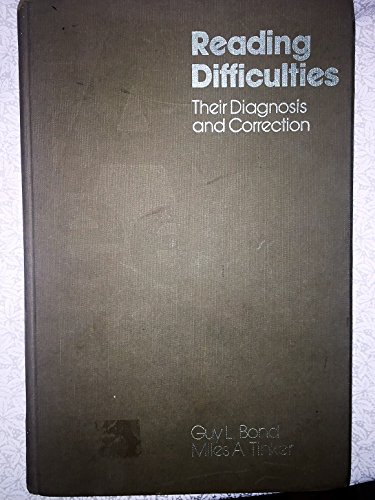 Stock image for Reading Difficulties - Their Diagnosis and Correction - Third Edition for sale by SecondSale