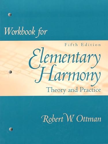 Imagen de archivo de Workbook for Elementary Harmony: Theory and Practice a la venta por Hawking Books