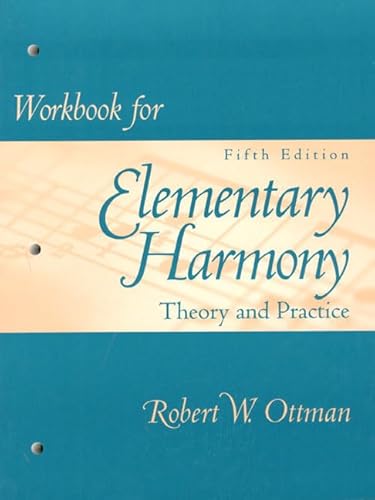 Stock image for Workbook for Elementary Harmony: Theory and Practice for sale by HPB-Red