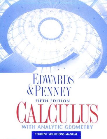 9780137577743: Calculus With Analytic Geometry: Student Solutions Manual