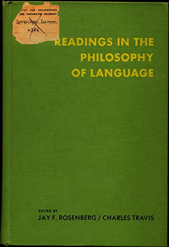 Imagen de archivo de Readings in the Philosophy of Language a la venta por Books From California