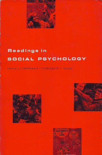 Beispielbild fr Readings in Social Psychology zum Verkauf von Better World Books