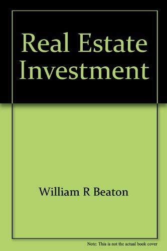 Stock image for Real Estate Investment for sale by Top Notch Books