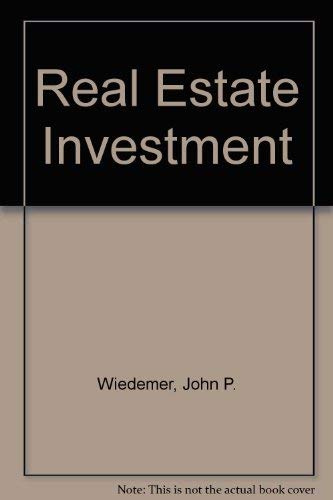 Beispielbild fr Real Estate Investment zum Verkauf von Wonder Book