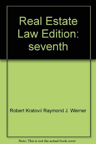 Imagen de archivo de Real Estate Law (Prentice-Hall series in real estate) a la venta por Top Notch Books