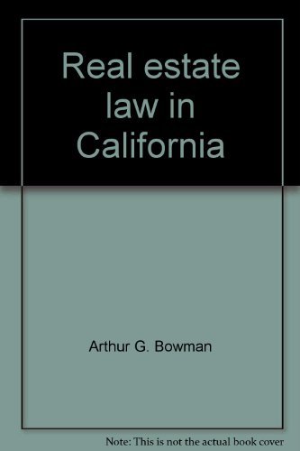 Stock image for Real estate law in California (Prentice-Hall series in real estate) for sale by ThriftBooks-Dallas