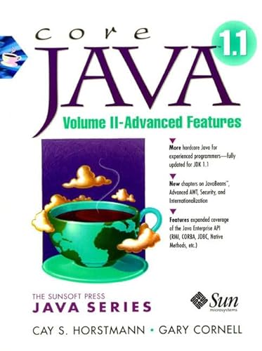 Imagen de archivo de Core Java 1.1 Volume II Advanced Features a la venta por HPB-Red