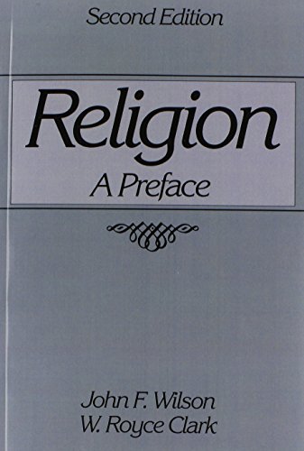 Beispielbild fr Religion : A Preface zum Verkauf von Better World Books