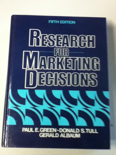 9780137741755: Research for Marketing Decisions (The Prentice Hall series in marketing)