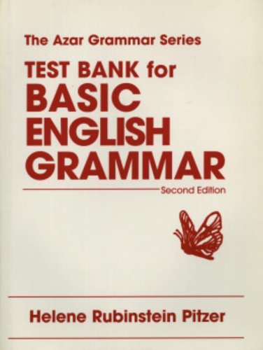 Imagen de archivo de Test Bank for Basic English Grammar a la venta por Jenson Books Inc