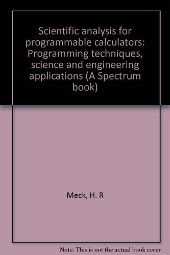 9780137964178: Scientific analysis for programmable calculators: Programming techniques, science and engineering applications (A Spectrum book)