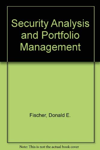 Imagen de archivo de Security Analysis and Portfolio Management a la venta por Better World Books: West