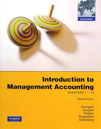 Imagen de archivo de Introduction to Management Accounting: Chapters 1-14 a la venta por HPB-Red