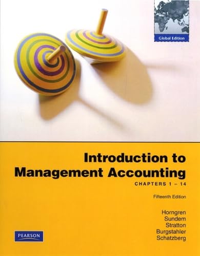 9780136102656 Introduction To Management Accounting Ch S