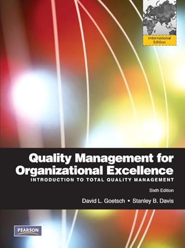 Imagen de archivo de Quality Management for Organizational Excellence a la venta por St Vincent de Paul of Lane County