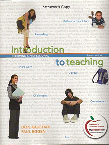 Beispielbild fr Introduction to Teaching: Becoming a Professional (Instructor's Edition) zum Verkauf von Better World Books
