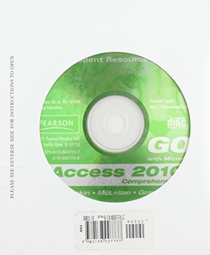 9780138007737: Student CD for GO! with Microsoft Access 2010, Comprehensive