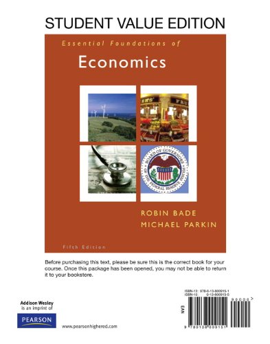 Stock image for Essential Foundations of Economics, Student Value Edition (5th Edition) for sale by BookHolders