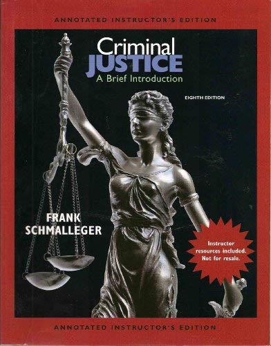 Stock image for Criminal Justice a Brief Introduction Annotated Instructor's Edition for sale by Better World Books