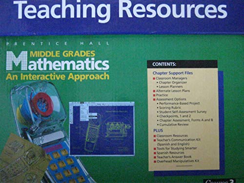 Stock image for MIDDLE GRADES MATHEMATICS AN INTERACTIVE APPROACH, COURSE 3 TEACHING RESOURCES for sale by mixedbag