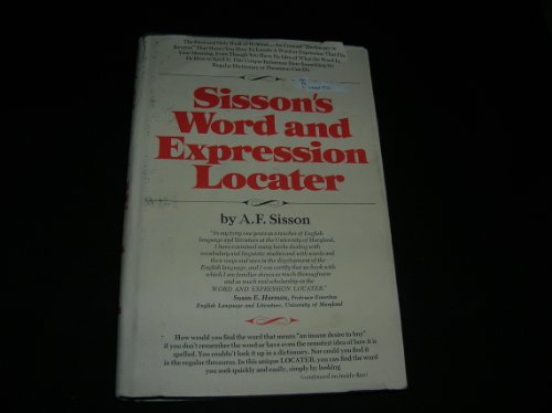Imagen de archivo de Sisson's Word and Expression Locator a la venta por SecondSale
