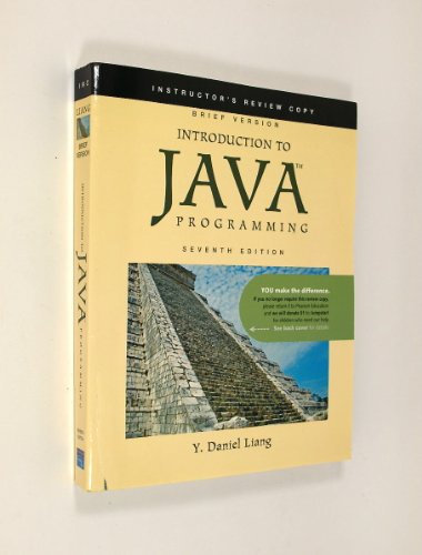 Stock image for Introduction to JAVA Programming Brief Version (Instructor's Review Copy) for sale by ThriftBooks-Dallas