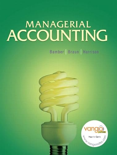 Stock image for Managerial Accounting for sale by Irish Booksellers