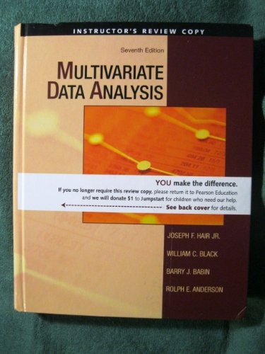 Beispielbild fr Multivariate Data Analysis zum Verkauf von BooksRun