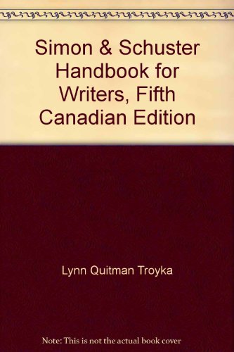 9780138138004: Simon & Schuster Handbook for Writers, Fifth Canadian Edition