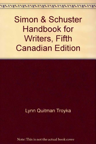 9780138138004: Simon & Schuster Handbook for Writers, Fifth Canadian Edition (5th Edition)