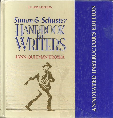 Stock image for Simon & Schuster Handbook for Writers, Annotated Instructions Edition, Third Edition for sale by The Book House, Inc.  - St. Louis