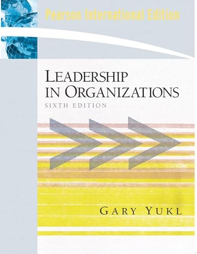 Beispielbild fr Leadership in Organizations: International Edition Yukl, Gary A. zum Verkauf von online-buch-de