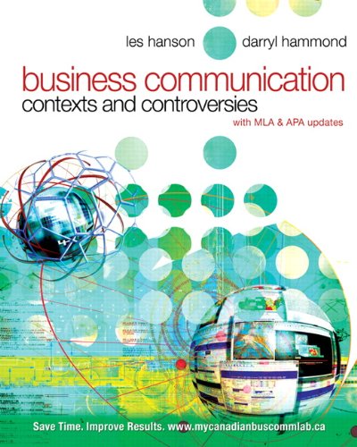 Beispielbild fr Business Communication : Contexts and Controversies zum Verkauf von Better World Books