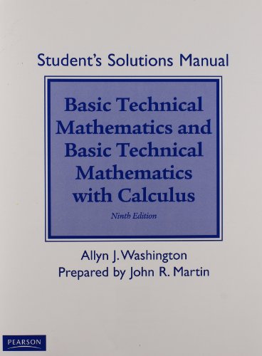 Beispielbild fr Student Solutions Manual for Basic Technical Mathematics with Calculus zum Verkauf von Better World Books
