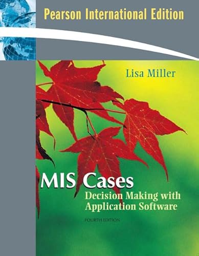 Stock image for MIS Cases: Decision Making wih Application Software: International Edition for sale by WorldofBooks