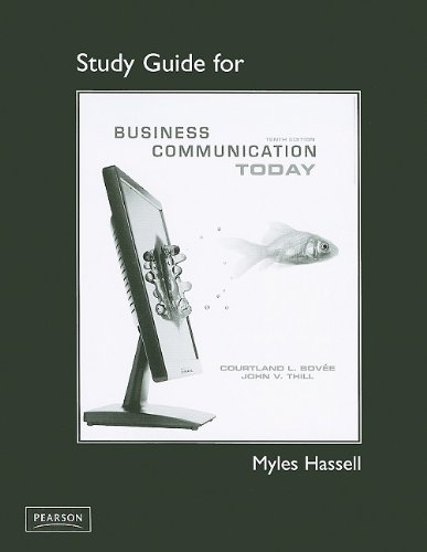 Stock image for Study Guide for Business Communication Today for sale by BookHolders