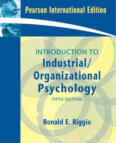 Beispielbild fr Introduction to Industrial/Organizational Psychology zum Verkauf von The Secret Book and Record Store