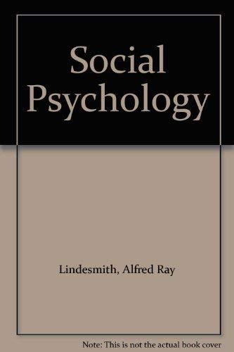 Beispielbild für Social Psychology zum Verkauf von Wonder Book