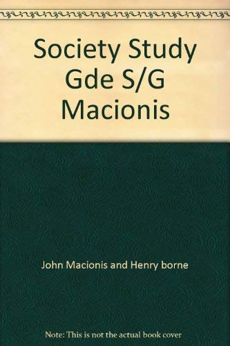 Stock image for Society Study Gde S/G Macionis for sale by Wonder Book