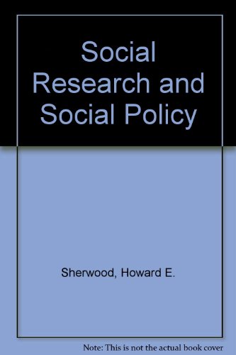 Imagen de archivo de Social Research and Social Policy (Prentice-Hall series in social policy) a la venta por Wonder Book