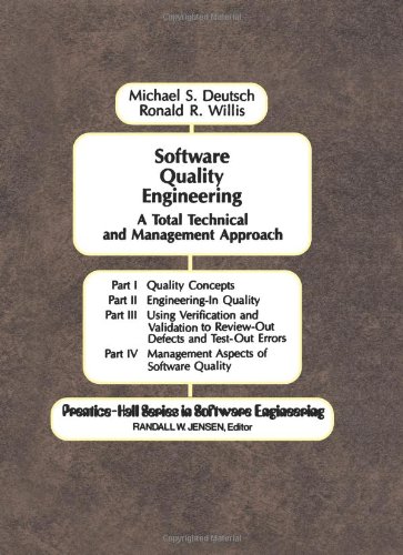 Imagen de archivo de Software Quality Engineering: A Total Technical and Management Approach a la venta por Bramble Ridge Books