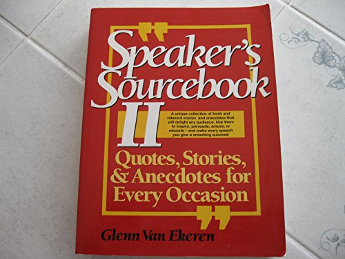 Beispielbild fr Speaker's Sourcebook zum Verkauf von Better World Books