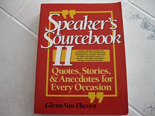 Stock image for Speaker's Sourcebook for sale by Better World Books