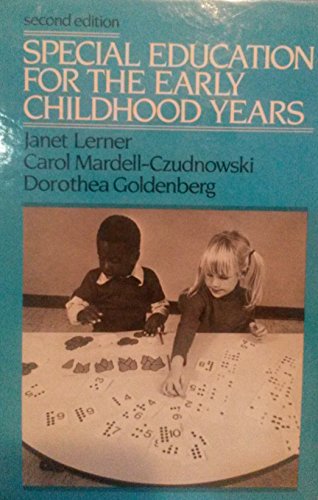 Beispielbild fr Special Education for the Early Childhood Years zum Verkauf von GuthrieBooks