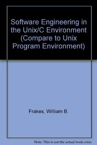 Beispielbild fr Software Engineering in the Unix/C Environment zum Verkauf von SecondSale