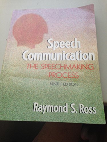 Imagen de archivo de Speech communication: The speechmaking process a la venta por SecondSale