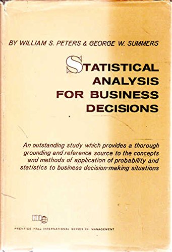 Beispielbild fr Statistical Analysis for Business Decisions zum Verkauf von NEPO UG