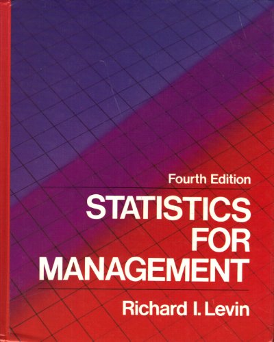 Beispielbild fr Statistics for Management zum Verkauf von Better World Books